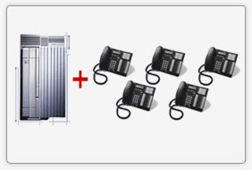Norstar CICS 4X16 W/ 7.0 Software & 5 T7316e Telephones