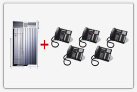 Norstar CICS 4X16 CID W/ 7.0 Software & 5 T7316e Telephones
